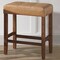 Alaterre Furniture Madison Backless Counter Height Stool True Walnut Finish with Cognac PU AVMA2120 - alternate 3